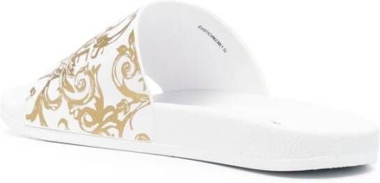 Versace Jeans Couture Witte Modieuze PU-Sliders White Dames