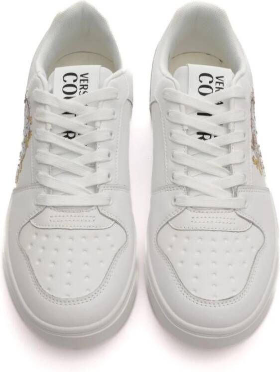 Versace Jeans Couture Witte Sneakers met Logo Print
