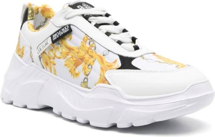 Versace Jeans Couture Witte Sneakers voor Mannen Aw24 Multicolor Heren