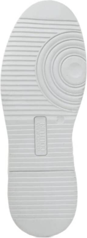 Versace Jeans Couture Zilveren Patentleren High Top Sneakers Gray Heren