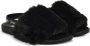 Versace Jeans Couture Zwarte Bontafwerking Slingback Sandalen - Thumbnail 2