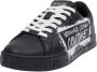 Versace Jeans Couture Zwarte Fondo Court Sneakers met Inscriptie Black Heren - Thumbnail 4
