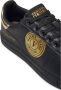 Versace Jeans Couture Zwarte leren platte schoenen met gouden details Black Heren - Thumbnail 5