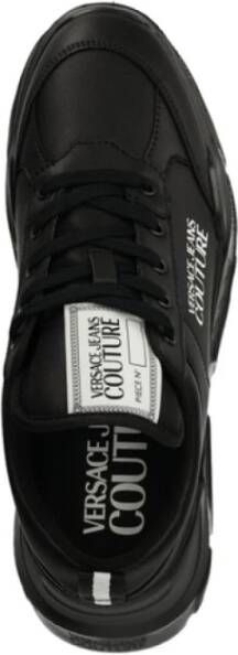 Versace Jeans Couture Zwarte leren sneakers Black Heren