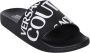 Versace Jeans Couture Zwarte Shelly Slides met Logo Print Black Dames - Thumbnail 2