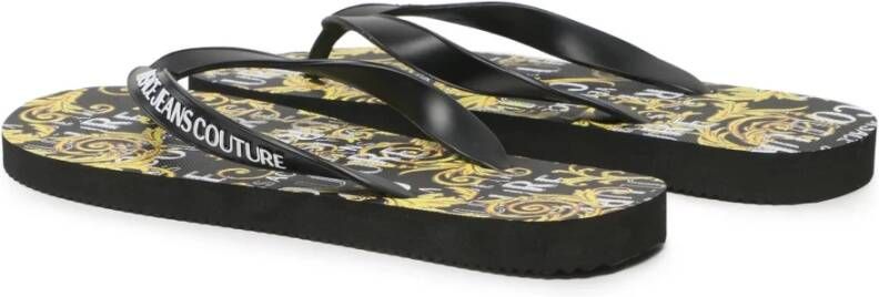 Versace Jeans Couture Zwarte Slippers Stijlvol Model