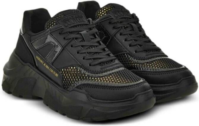Versace Jeans Couture Zwarte Sneakers voor een stijlvolle look