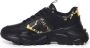 Versace Jeans Couture Barok Detail Zwart Leren Platte Schoenen Black Heren - Thumbnail 9
