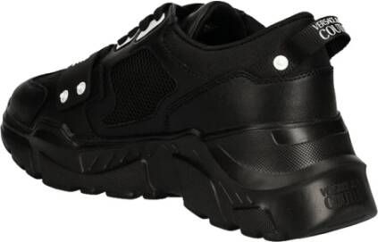 Versace Jeans Couture Lage profiel sneakers voor heren met gladde graaninzetten Black Heren - Foto 7