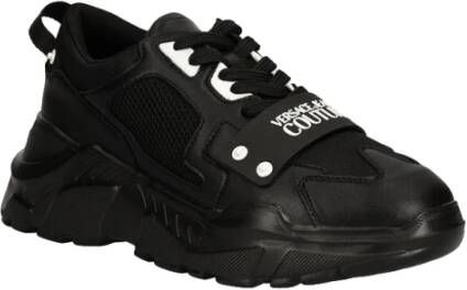Versace Jeans Couture Lage profiel sneakers voor heren met gladde graaninzetten Black Heren - Foto 8