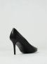 Versace Jeans Couture Minimalistische Zwarte Leren Decolletè met Gouden Detail Black Dames - Thumbnail 11