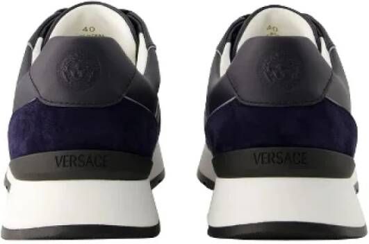 Versace Leather sneakers Blue Dames