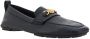 Versace Leren Driver Loafers met Metallic Detail Black Heren - Thumbnail 2