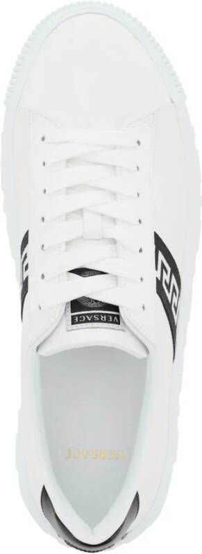 Versace Leren Greca Sneakers White Heren