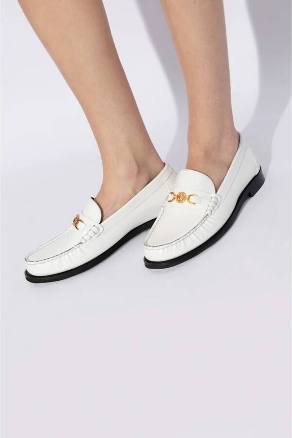 Versace Leren loafers White Dames