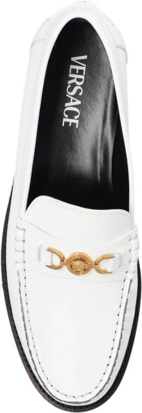 Versace Leren loafers White Dames