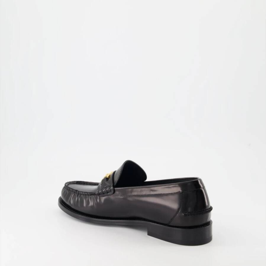 Versace Leren Medusa 95 Loafers Black Heren