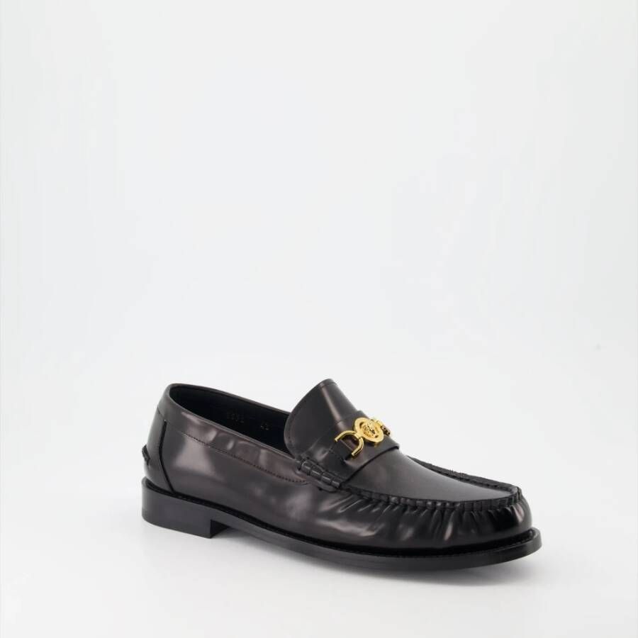 Versace Leren Medusa 95 Loafers Black Heren