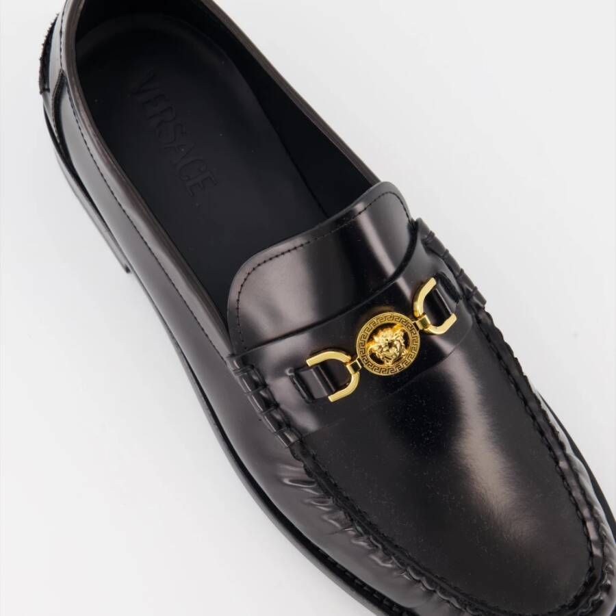 Versace Leren Medusa 95 Loafers Black Heren