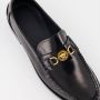 Versace Medusa Plaque Zwarte Kalfleren Mocassins Black Heren - Thumbnail 24