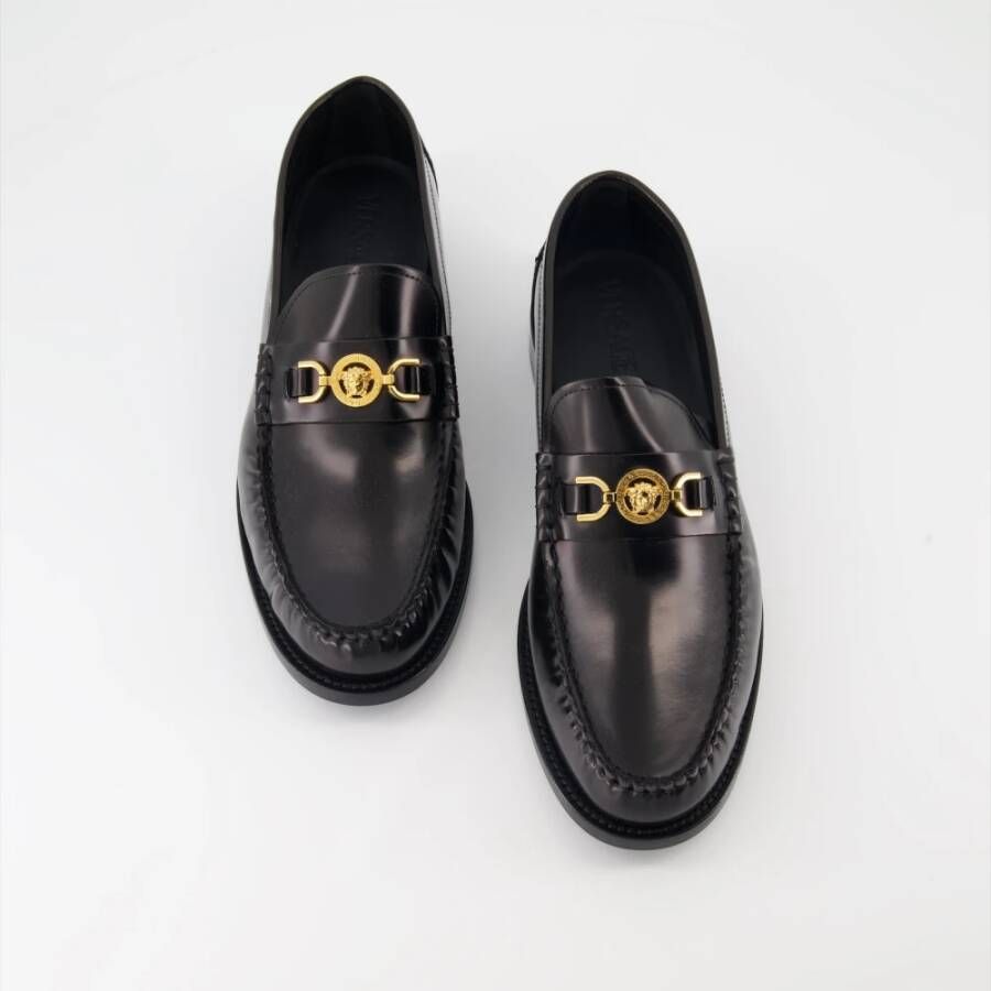 Versace Leren Medusa 95 Loafers Black Heren