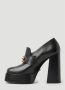 Versace Medusa Vierkanteeus Leren Pumps Black Dames - Thumbnail 8