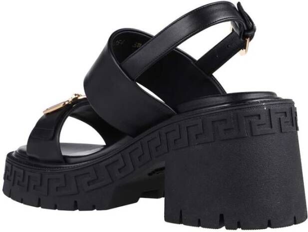 Versace Leren sandalen met logodetail