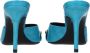 Versace Lichtblauwe Leren Stiletto Hakken Sandalen - Thumbnail 2