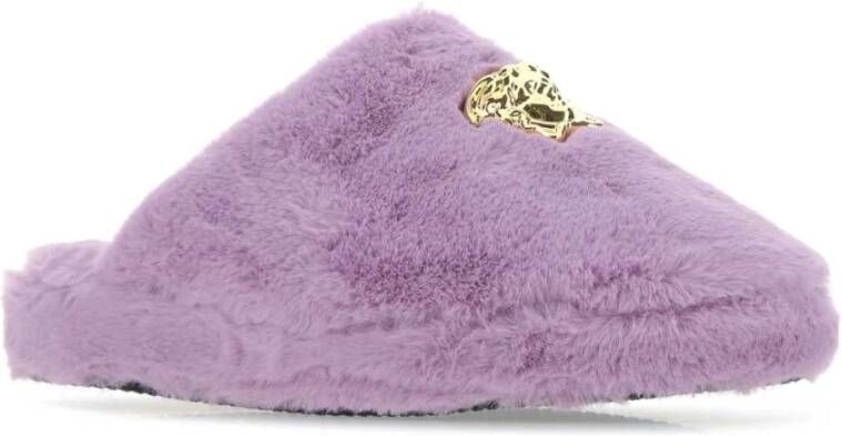 Versace Lilac eco bont slippers Paars Heren