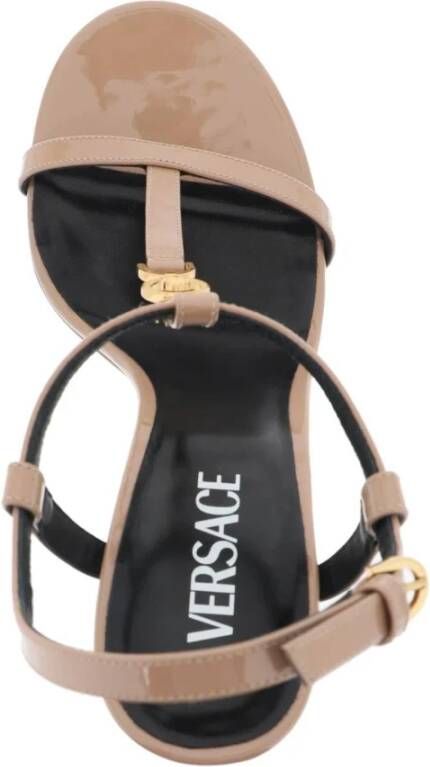 Versace Medusa 95 Patentleren Sandalen Beige Dames