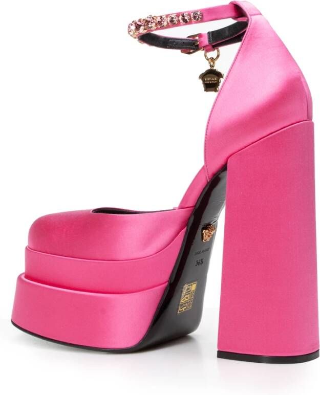 Versace Metallic Pinafore Hakken Pink Dames
