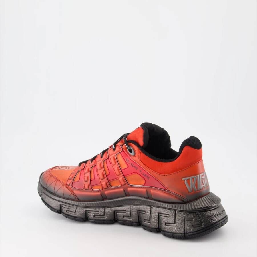 Versace Milan City Leren Sneakers Red Heren
