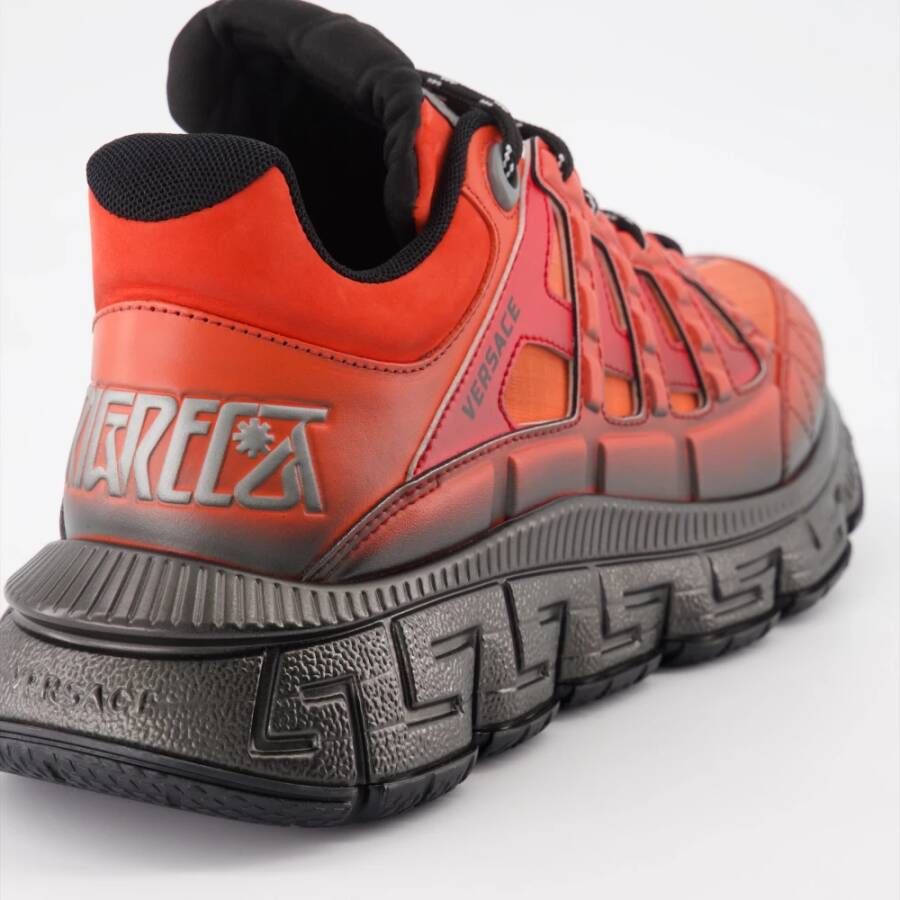 Versace Milan City Leren Sneakers Red Heren