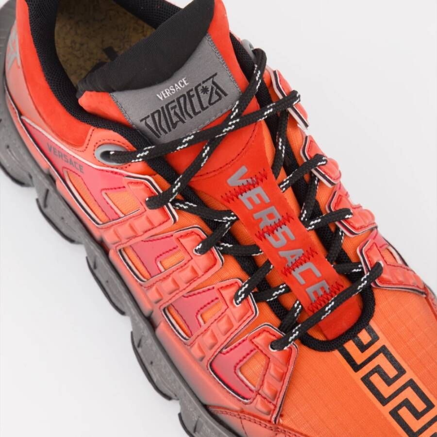 Versace Milan City Leren Sneakers Red Heren