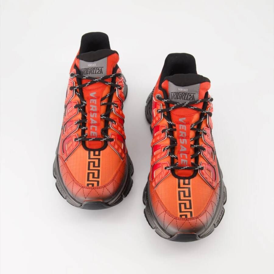 Versace Milan City Leren Sneakers Red Heren