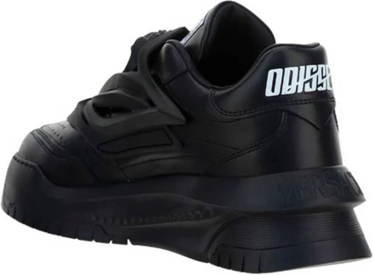 Versace Odissea Logo Patch Zwarte Sneakers