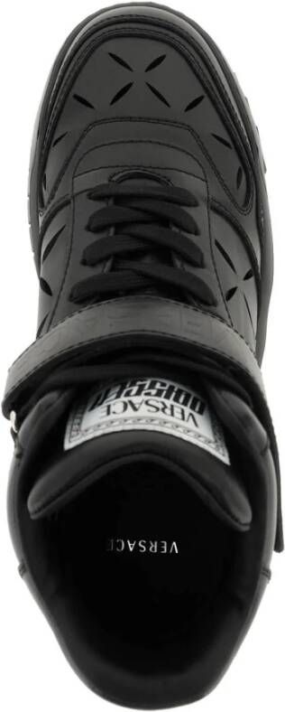 Versace Leren Sneakers met Lasersnijwerk White Heren