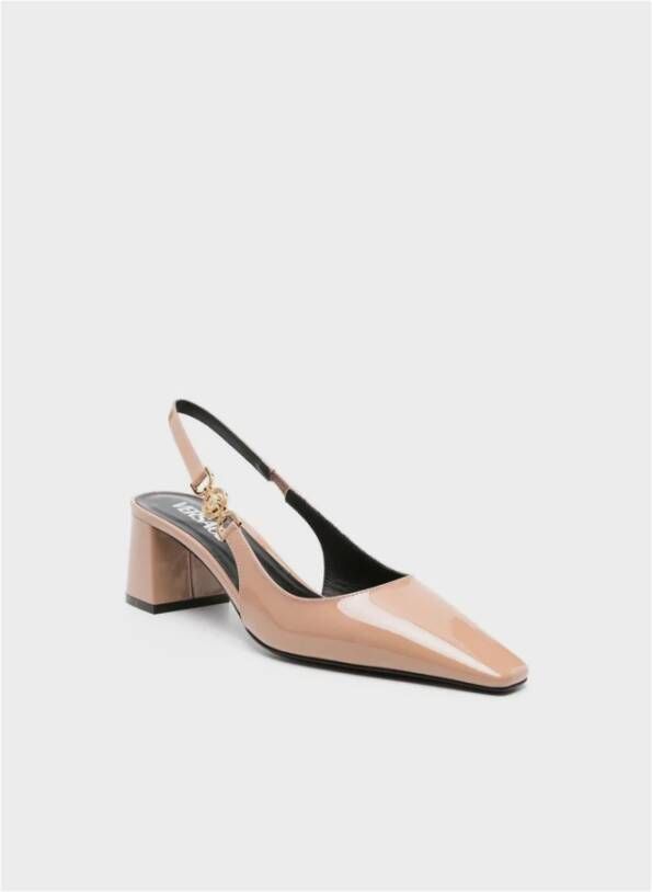 Versace Patent Calf Leather Sling Back Sandal Pink Dames