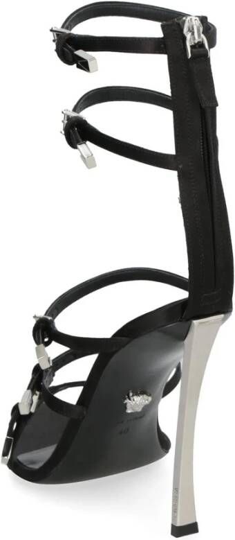 Versace Point-Points Sandalen met Zijde Details Black Dames