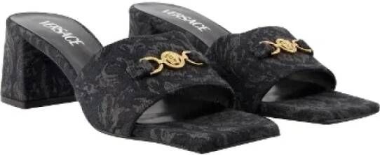Versace Pre-owned Canvas sandals Black Dames