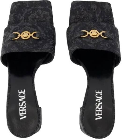 Versace Pre-owned Cotton sandals Black Dames
