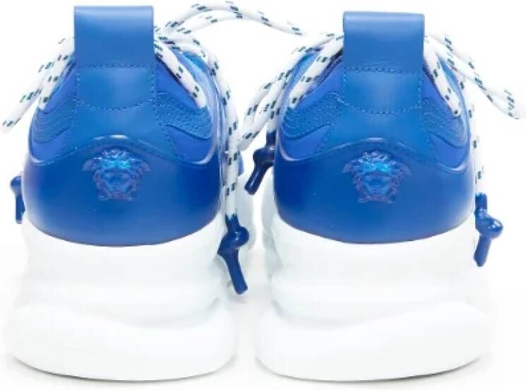 Versace Pre-owned Fabric sneakers Blue Dames