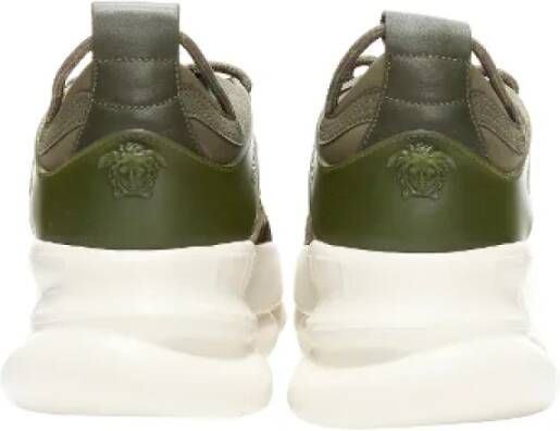 Versace Pre-owned Fabric sneakers Green Dames