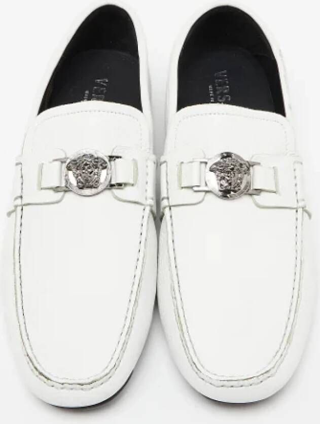 Versace Pre-owned Leather flats White Dames