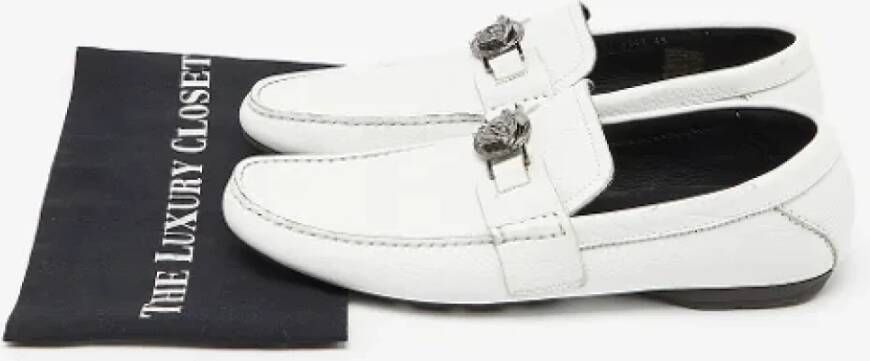 Versace Pre-owned Leather flats White Dames