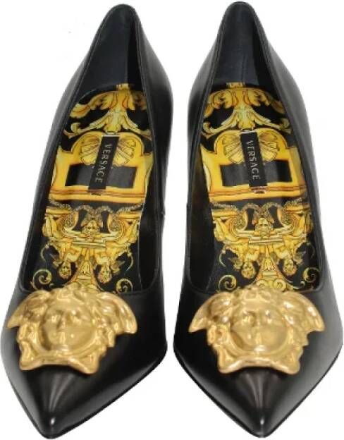 Versace Pre-owned Leather heels Black Dames