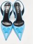 Versace Pre-owned Leather heels Blue Dames - Thumbnail 3