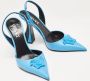 Versace Pre-owned Leather heels Blue Dames - Thumbnail 4