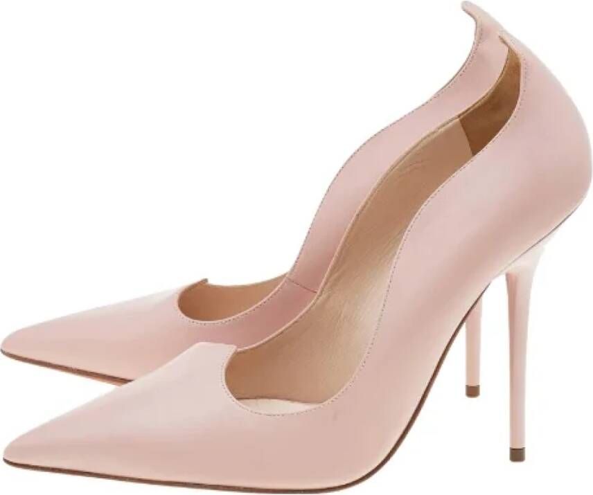 Versace Pre-owned Leather heels Pink Dames
