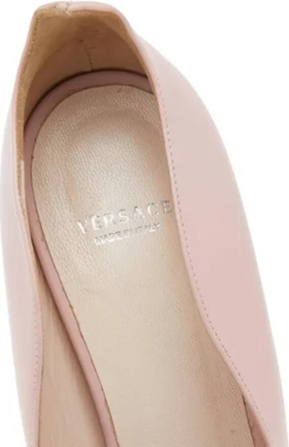 Versace Pre-owned Leather heels Pink Dames